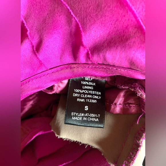 ANTHROPOLOGIE 100% SILK TIERED RUFFLE COLOR BLOCK TOP CAMI BLOUSE SMALL NEW $250 - Picture 5 of 6